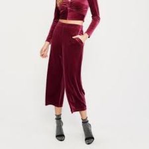 Abercrombie & Fitch Velvet Wide leg Capris